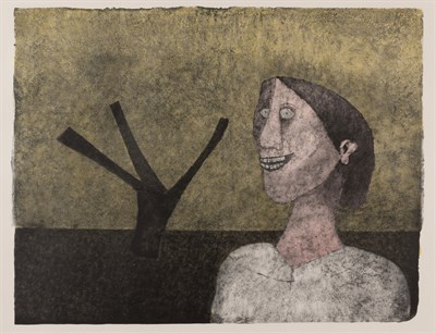 Lot 186 - Rufino Tamayo (1899-1991) MUJER SONRIENTE...