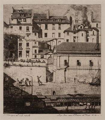 Lot 111 - Charles Meryon (1821-1868) THE MORTUARY, PARIS...