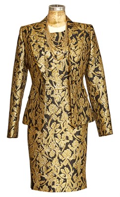 Lot 69 - CHRISTINE BARANSKI Michael Kors black and gold...