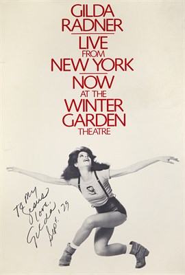 Lot 134 - GILDA RADNER Inscribed poster from "Gilda...