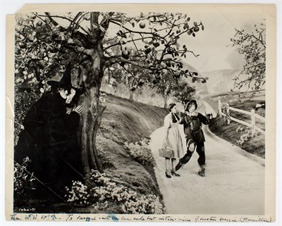 Lot 147 - THE WIZARD OF OZ Film still inscribed by...