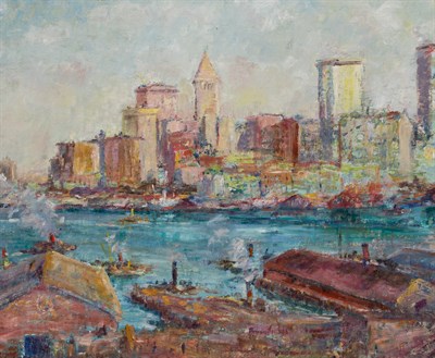 Lot 1077 - Max Kuehne American, 1880-1968 Lower Manhattan,...