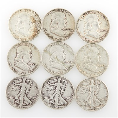Lot 1003 - United States Silver Half Dollars Selection of...
