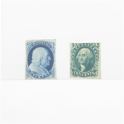 Lot 1060 - United States 1851-57 Imperforate Issue Unused...