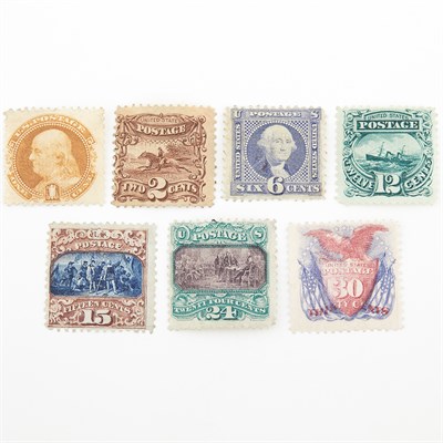 Lot 1065 - United States 1869 Grilled Issues Group of...