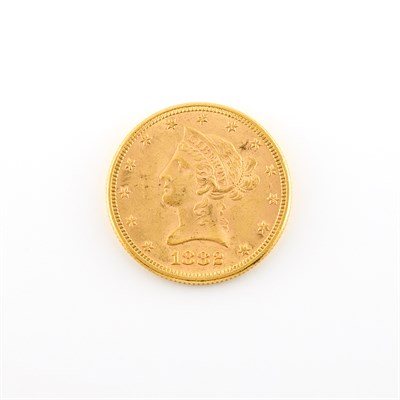 Lot 1022 - United States 1882 $10 Liberty Head Nice coin...