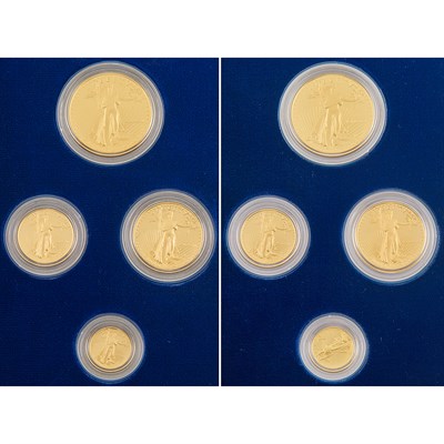 Lot 1032 - United States Four Piece Gold Eagle Proof Sets...