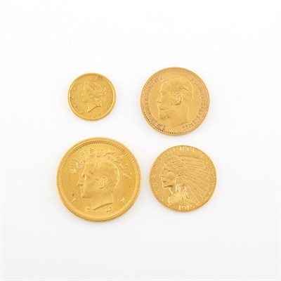 Lot 1043 - Group of World Gold Coins Lot of four gold...