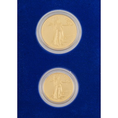 Lot 1031 - United States 1987 Two Piece Gold Eagle Proof...