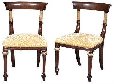 Lot 402 - Set of Six Regency Style Mahogany and...