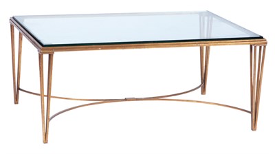 Lot 399 - Gilt-Metal and Glass Low Table Height 18...