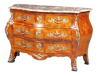 Lot 366 - Louis XV Style Ormolu-Mounted Burr Walnut and...