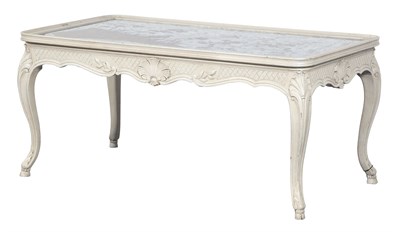 Lot 412 - Louis XV Style White-Painted Low Table with...