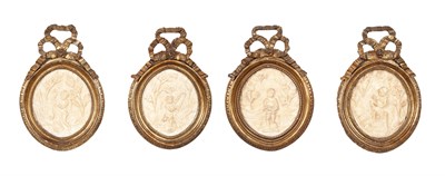 Lot 203 - Set of Four Louis XVI Style Marble Plaques in...