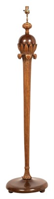 Lot 299 - Gilt and Stained Wood Columnar Floor Lamp...