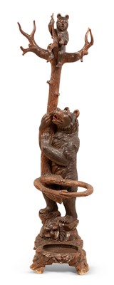 Lot 373 - Black Forest Style Wood Hall Tree Height 5...