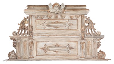 Lot 392 - Renaissance Revival Painted and Parcel-Gilt...