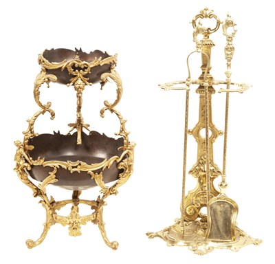 Lot 288 - Louis XV Style Gilt and Patinated Metal...
