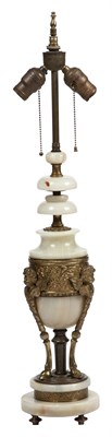Lot 201 - Louis XVI Style Gilt-Metal Mounted Onyx Lamp...