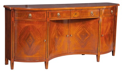 Lot 206 - George III Style Mahogany and Marquetry...