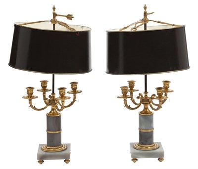 Lot 365 - Pair of Louis XVI Style Gilt-Metal and Agate...