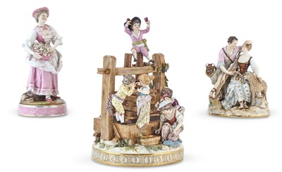 Lot 426 - Group of Three Porcelain Figures or Groups...