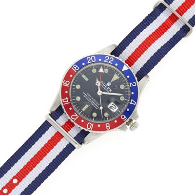 Lot 1108 - Rolex Gentleman's Stainless Steel 'GMT Master' Wristwatch, Ref. 1675