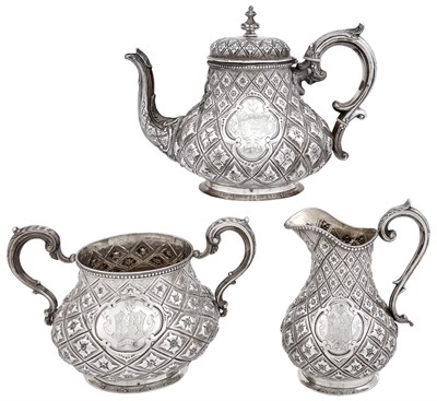 Lot 157 - Victorian Irish Sterling Silver Tea Service...