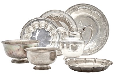 Lot 247 - Group of Seven American Sterling Silver Table...