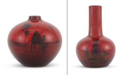 Lot 276 - Two Royal Doulton Rouge Flambé Porcelain...