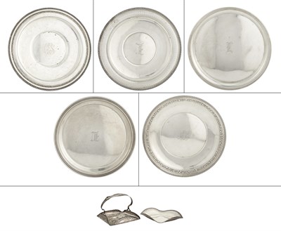 Lot 259 - Group of Seven American Sterling Silver Trays...