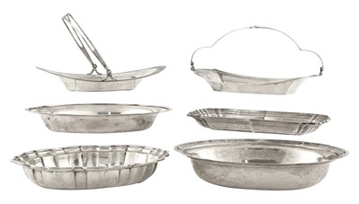Lot 258 - Group of American Sterling Silver Bread Trays,...