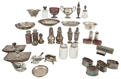 Lot 262 - Group of Silver and Silver Plated Small Table...