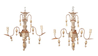 Lot 190 - Pair of Painted, Giltwood and Metal...