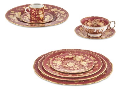 Lot 388 - Wedgwood Tonquin Pattern Porcelain Dinner...