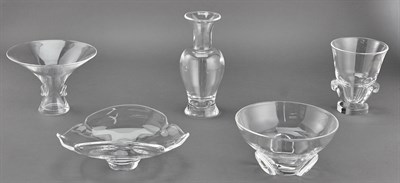 Lot 425 - Five Steuben Glass Articles Height of tallest...