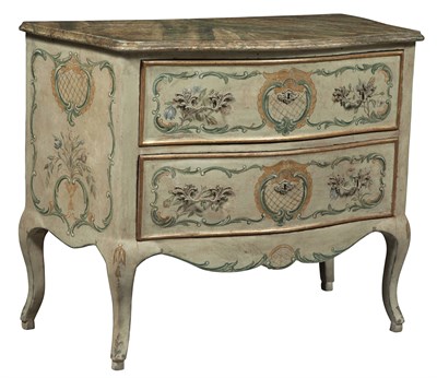 Lot 411 - Italian Rococo Style Painted Commode Height 33...