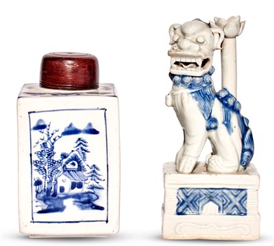 Lot 303 - Two Chinese Blue and White Porcelain Articles...