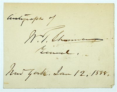 Lot 17 - [CIVIL WAR] SHERMAN, WILLIAM TECUMSEH....