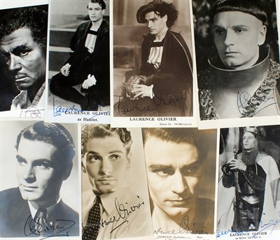 Lot 2110 - LAURENCE OLIVIER (1907-1989) Eight signed...