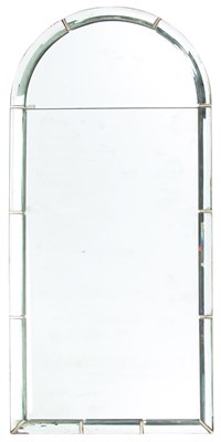 Lot 284 - Silver Leafed Mirror-Framed Mirror Height 69...