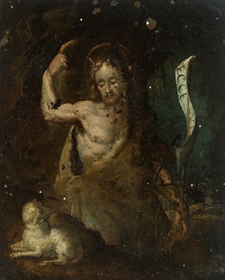 Lot 14 - Italian School 17th Century John the Baptist,...