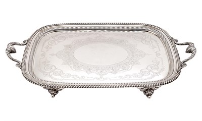 Lot 1228 - George III Sterling Silver Two-Handled Tray...