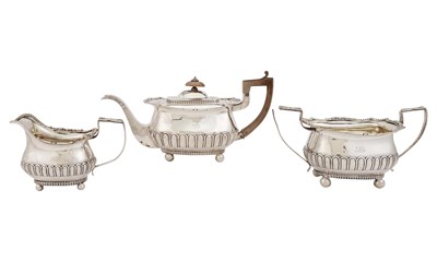 Lot 1225 - George III Sterling Silver Tea Service John...
