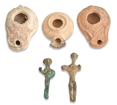 Lot 312 - Two Syro-Hittite Bronze Age Bronze Figures...