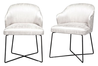 Lot 328 - Pair of Rodolfo Dordoni Upholstered Metal...