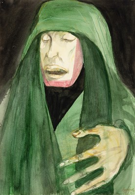Lot 1047 - Leonard Baskin American, 1922-2000 A Man in a...
