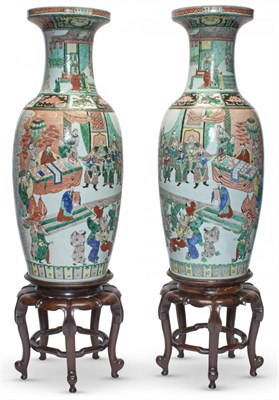 Lot 192 - A Large Pair of Chinese Enameled Porcelain...