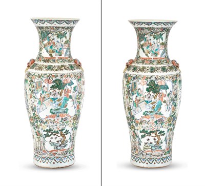 Lot 175 - A Pair of Chinese Famille Verte Porcelain...