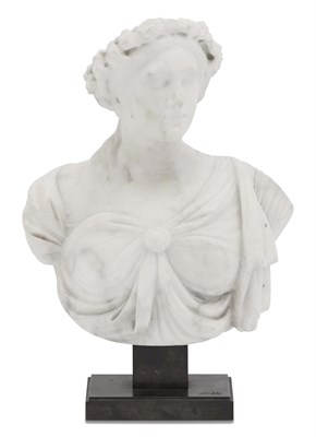 Lot 114 - Italian Carrara Marble Bust of a Neoclassical...